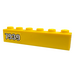 LEGO Brick 1 x 6 with '7939' on Yellow Background (Left) Sticker (3009)