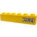 LEGO Brick 1 x 6 with '7939' on Yellow Background (Right) Sticker (3009)