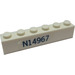 LEGO Brique 1 x 6 avec &#039;N14967&#039; (both sides) Autocollant (3009)