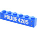 LEGO Brick 1 x 6 with Police 4205 Sticker (3009)