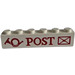 LEGO Brick 1 x 6 with "POST" and Logo with Envelope (3009)