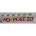 LEGO Brick 1 x 6 with &quot;POST&quot; and Logo with Envelope (3009)