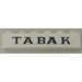 LEGO Brick 1 x 6 with &quot;TABAK&quot; (Serif, Small) without Bottom Tubes, with Cross Supports