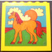 LEGO Backstein 1 x 6 x 5 mit Pferd Aufkleber (3754)