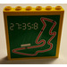 LEGO Backstein 1 x 6 x 5 mit Racetrack und Clock Aufkleber (3754)