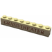 LEGO Brick 1 x 8 with &quot;GRAND THEATER&quot; without Bottom Tubes with Cross Support