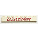 LEGO Brick 1 x 8 with &quot;Würstchen&quot; without Bottom Tubes with Cross Support