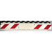 LEGO Brick 2 x 10 with red &amp; white danger stripes &amp; rivets pattern (Left) Sticker (3006)