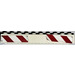 LEGO Brick 2 x 10 with red &amp; white danger stripes &amp; rivets pattern (Right) Sticker (3006)