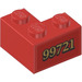 LEGO Brique 2 x 2 Coin avec ‘99721’ (La gauche) Autocollant (2357)