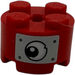 LEGO Brick 2 x 2 Round with black and white eye with pupil and metal rivets Sticker (3941) LEGO Brick 2 x 2 Round with black and white eye with pupil and metal rivets Sticker (3941)