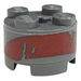 LEGO Brick 2 x 2 Round with Dark Red Peeling Paint and Gray Scratches Sticker (3941) LEGO Brick 2 x 2 Round with Dark Red Peeling Paint and Gray Scratches Sticker (3941)