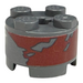 LEGO Brick 2 x 2 Round with Dark Red Peeling Paint Sticker (3941) LEGO Brick 2 x 2 Round with Dark Red Peeling Paint Sticker (3941)