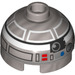 LEGO Brick 2 x 2 Round with Dome Top with R2-Q2 Astromech Droid Head (Hollow Stud, Axle Holder) (18841 / 39495)