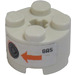 LEGO Steen 2 x 2 Rond met &#039;GAS&#039;, Filler Pet en Oranje Pijl Sticker (3941 / 6116)