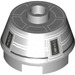 LEGO Brick 2 x 2 Round with Sloped Sides with Gray Astromech Droid Pattern (98100)