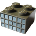 LEGO Brique 2 x 2 avec 18 Petit Squares (Fenêtre Panes) dans Fading Grays Modèle sur Côtés opposés (3003)
