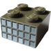 LEGO Brick 2 x 2 with 18 Small Squares (Window Panes) in Fading Grays Pattern on Opposite Sides (3003 / 84508)