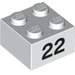 LEGO Brick 2 x 2 with &#039;22&#039; (3003)