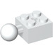 LEGO Steen 2 x 2 met Kogelgewricht en Axlehole met gaten in bal (57909)