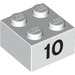 LEGO Brick 2 x 2 with Number 10 (14858 / 97646)