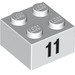 LEGO Brick 2 x 2 with Number 11 (14864 / 97647)