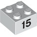 LEGO Brick 2 x 2 with Number 15 (14878 / 97653)