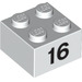 LEGO Brick 2 x 2 with Number 16 (14882 / 97654)