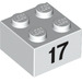 LEGO Brick 2 x 2 with Number 17 (14885 / 97655)