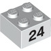 LEGO Brick 2 x 2 with Number 24 (14924 / 97662)