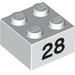 LEGO Brick 2 x 2 with Number 28 (14938 / 97666)