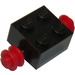 LEGO Brique 2 x 2 avec rouge Single roues (3137)
