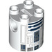 LEGO Brique 2 x 2 x 2 Rond avec R2-D2 Astromech Droid Corps avec support d&#039;axe inférieur &#039;x&#039; Shape &#039;+&#039; Orientation (30361 / 77797)