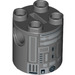 LEGO Brick 2 x 2 x 2 Round with R3-S1 Astromech Droid Body with Bottom Axle Holder &#039;x&#039; Shape &#039;+&#039; Orientation (30361 / 32829)