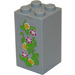 LEGO Brick 2 x 2 x 3 with Flowers, Jewels, and Leaves Transparent Sticker (30145)