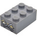 LEGO Mattoncino 2 x 3 con 2 Runes (Bianco Superiore Destra) Adesivo (3002)