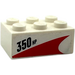 LEGO Brick 2 x 3 with 350 HP and red stripe Sticker (3002)