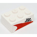 LEGO Backstein 2 x 3 mit &#039;350 HP&#039; (Recht) Aufkleber (3002)