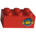 LEGO Brick 2 x 3 with Box and Arrows and Globe Sticker (3002)