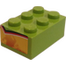 LEGO Kostka 2 x 3 s Flames (Both Malý Ends) Samolepka (3002)