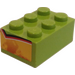 LEGO Backstein 2 x 3 mit Flames (Both Klein Ends) Aufkleber (3002)