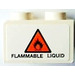 레고 벽돌 2 x 3 ~와 함께 &#039;FLAMMABLE LIQUID&#039;, 주황색 Danger 삼각형 상표 (3002)