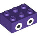 LEGO Steen 2 x 3 met Nabbit eyes (3002 / 94655)