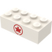 LEGO Brick 2 x 4 with Air Canada Logo (Earlier, without Cross Supports) (3001)