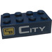 LEGO Brick 2 x 4 with &#039;BANK&#039; and City Bank Logo Left Sticker (3001)