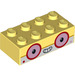 LEGO Backstein 2 x 4 mit Beatsy Face (3001 / 38912)