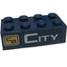 LEGO Brick 2 x 4 with 'CITY' and City Bank Logo Left Sticker (3001)