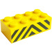 LEGO Brick 2 x 4 with Danger Stripes Sticker (3001)