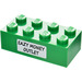 LEGO Brique 2 x 4 avec &#039;EAZY MONEY OUTLET&#039; Autocollant (3001)