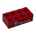 LEGO Brick 2 x 4 with &#039;FIRE CHIEF&#039; and Silver Badge Left Side Sticker (3001)